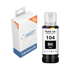 Flacone Nero per Epson T00P1 104 C13T00P140 Compatibile 70 ml Flacone Nero per Epson T00P1 104 C13T00P140 Compatibile 70 ml