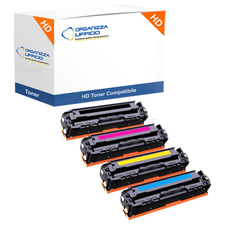 Kit 4 Toner CON CHIP per HP CF210X, CF211A, CF212A, CF213A Kit 4 Toner CON CHIP per HP CF210X, CF211A, CF212A, CF213A