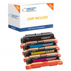 Kit 4 Toner CON CHIP per HP W2120X BK, W2121X C, W2122 Y, W2123 M Kit 4 Toner CON CHIP per HP W2120X BK, W2121X C, W2122 Y, W2123 M